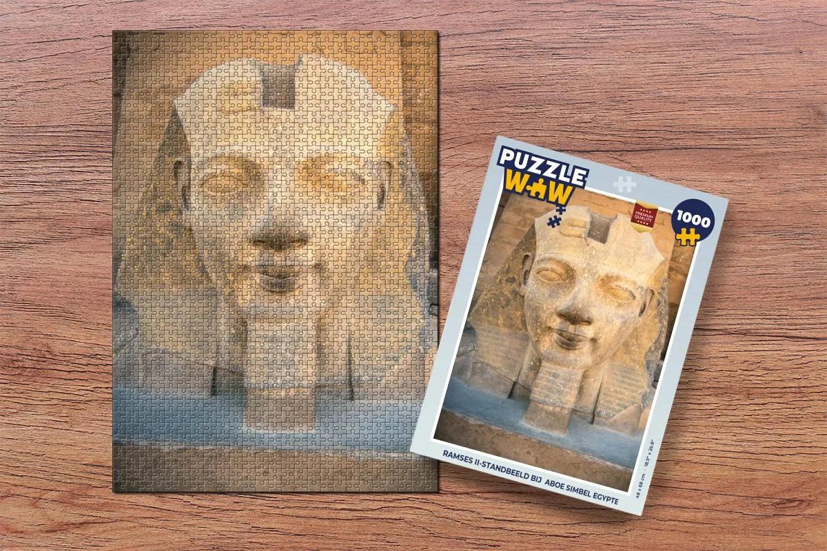 PuzzleWow Ramses II-standbeeld Egypte Legpuzzel 1000 Stuks - Multicolor