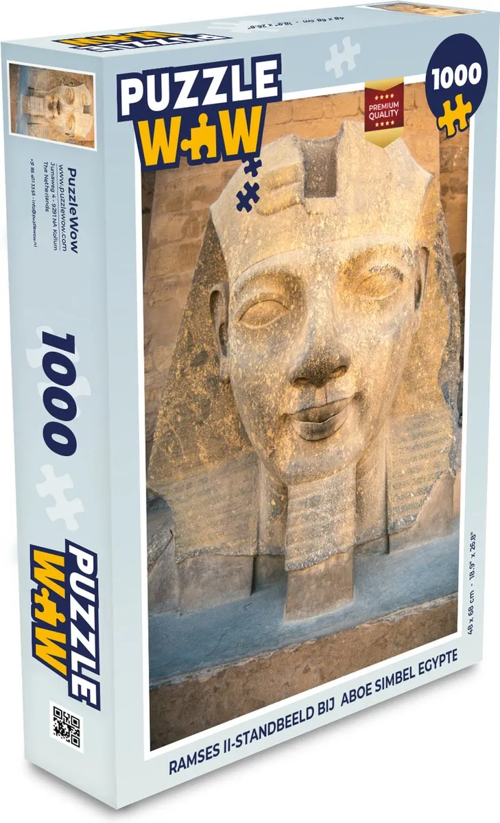 PuzzleWow Ramses II-standbeeld Egypte Legpuzzel 1000 Stuks - Multicolor