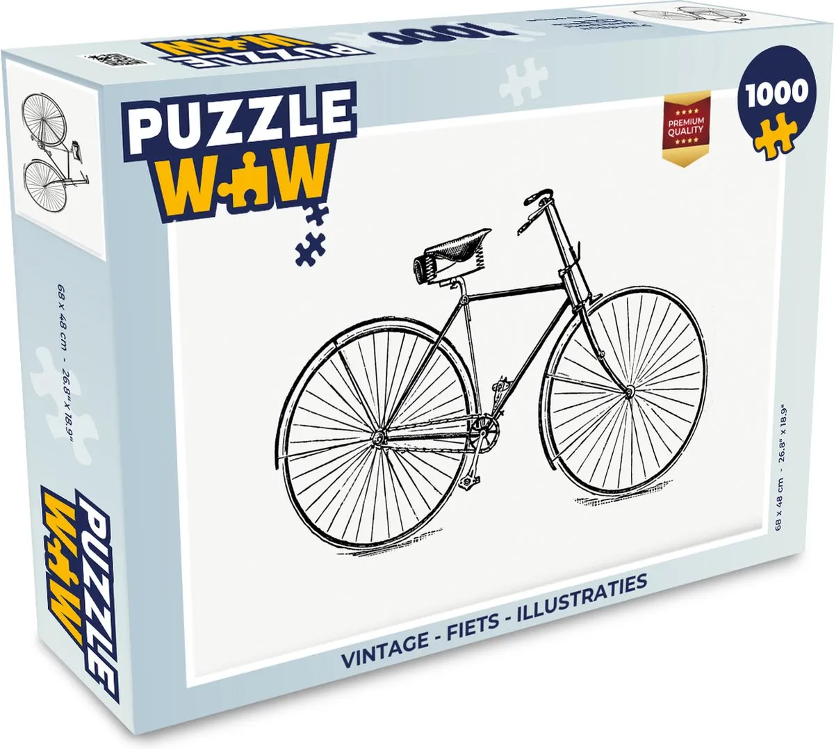 PuzzleWow Vintage Legpuzzel 1000 Stuks - Multicolor
