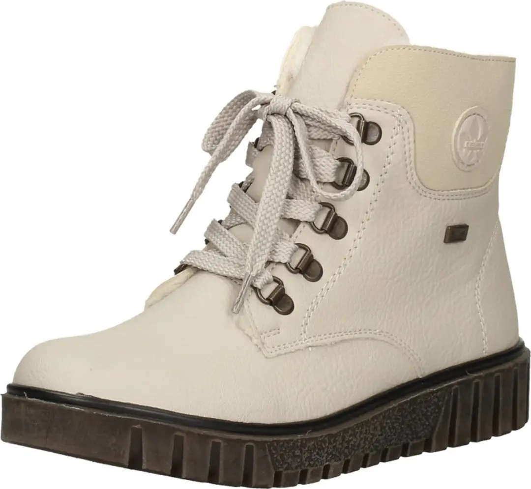 Rieker Dames Veterboot 178237 - Ecru - Maat 39