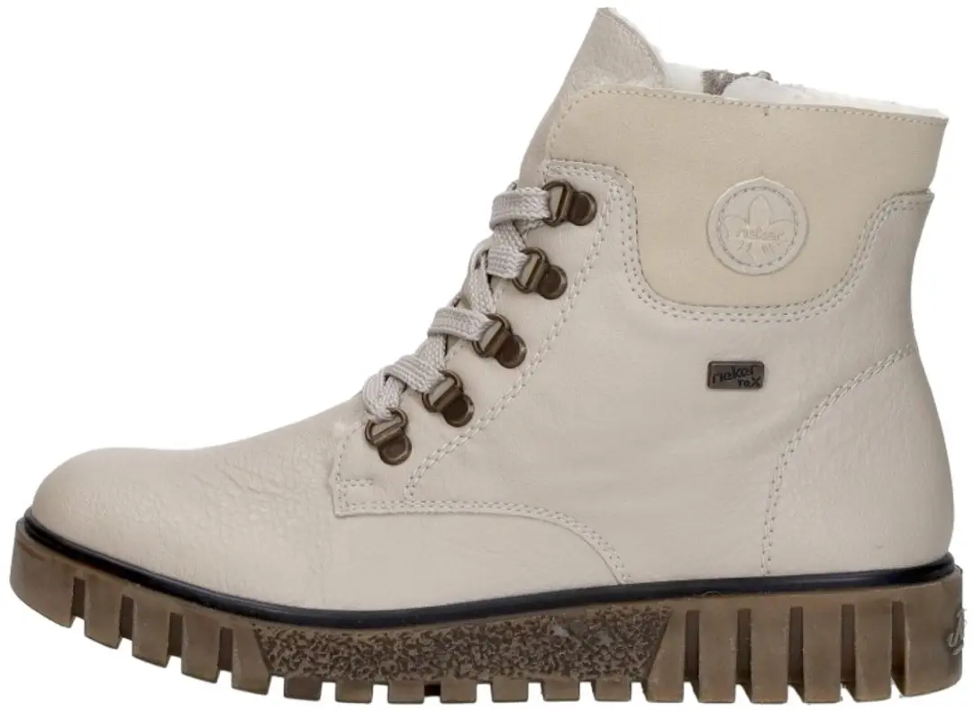Rieker Dames Veterboot 178237 - Ecru - Maat 39