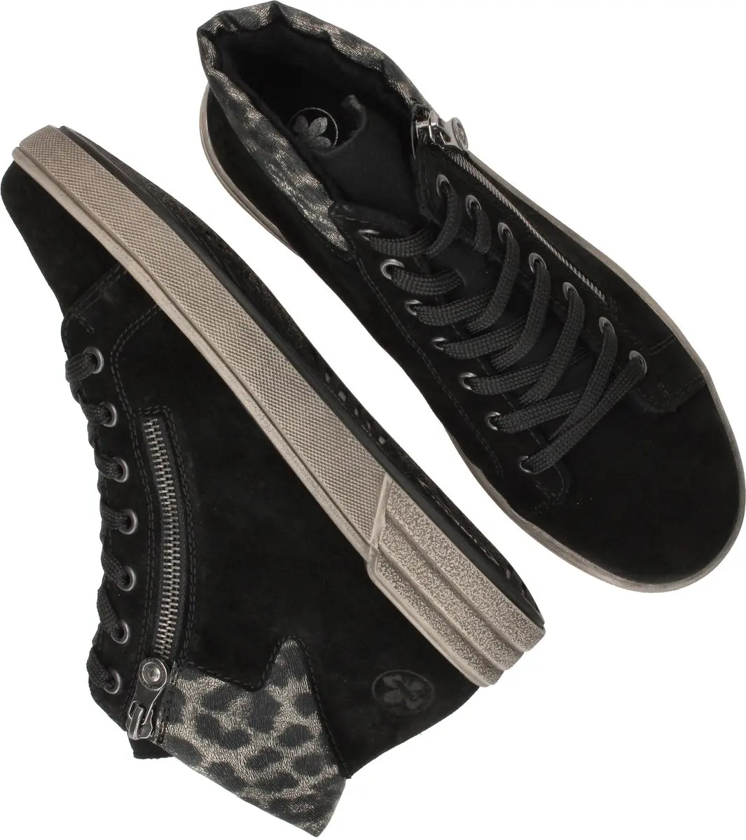 Rieker Dames Veterboot 178205 - Zwart Multi - Maat 40
