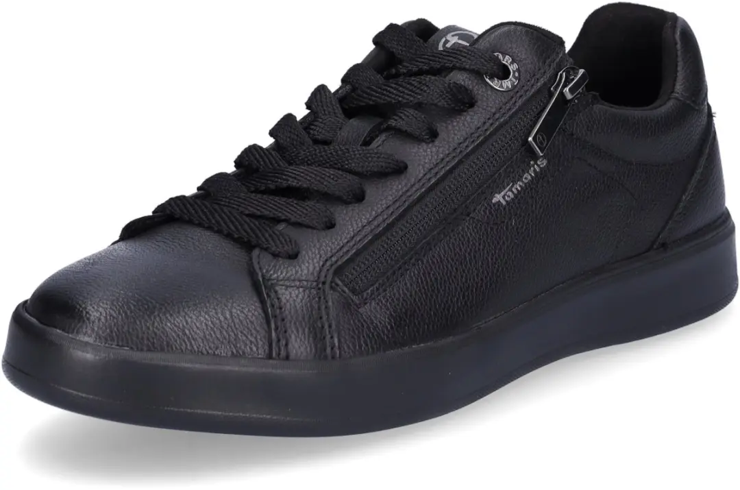 Tamaris Trainers 1-23709-44 007 Dames Lage Top Damesleer M2370944 Zwart