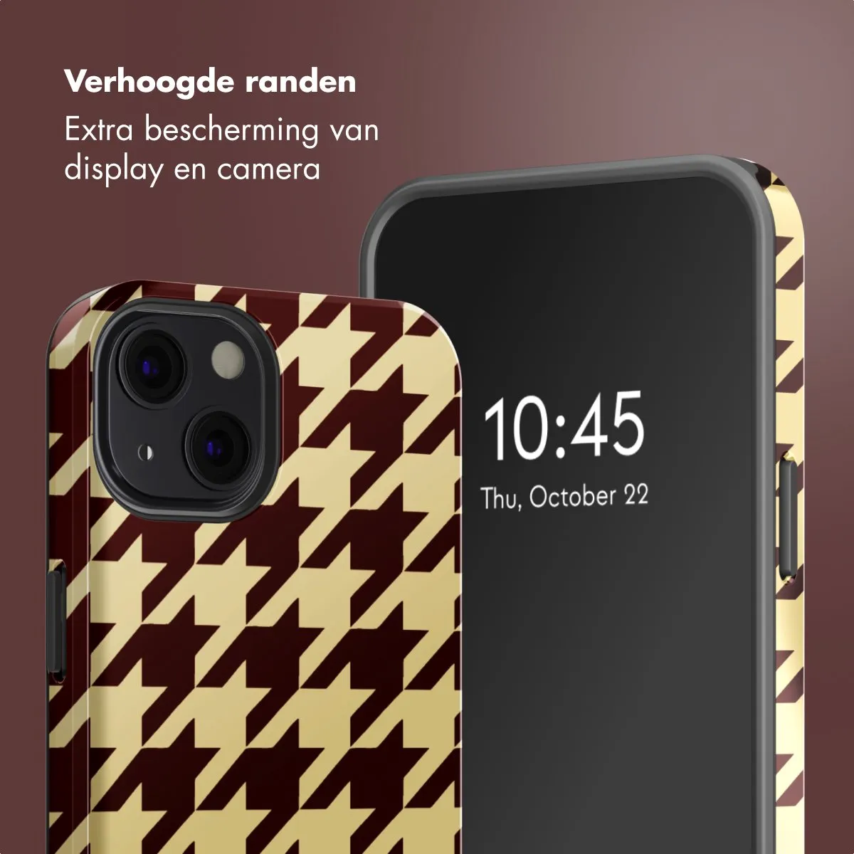 Selencia Hoesje iPhone 13 Pied-de-Poule - MagSafe - afbeelding 6 van 6