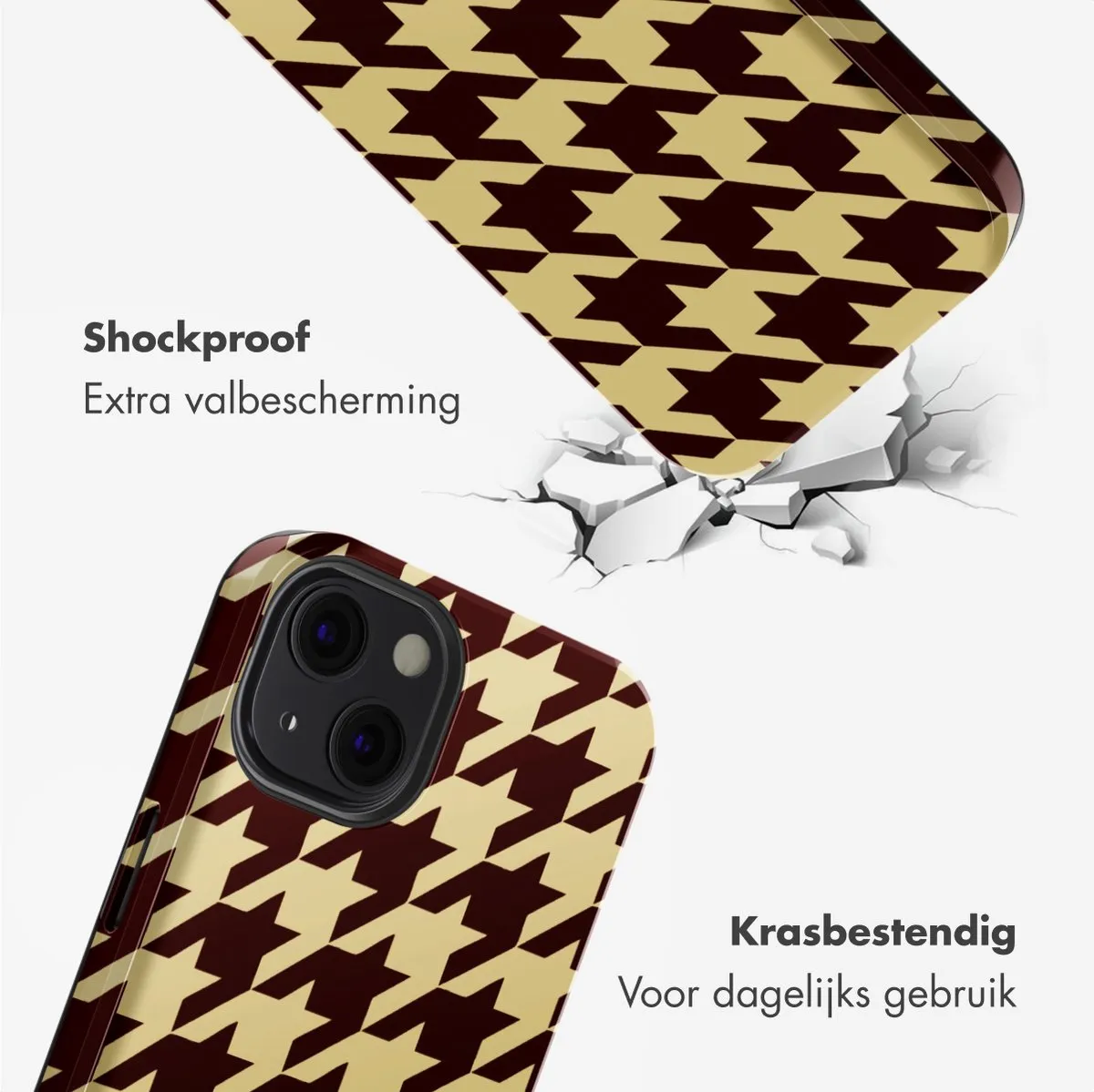 Selencia Hoesje iPhone 13 Pied-de-Poule - MagSafe