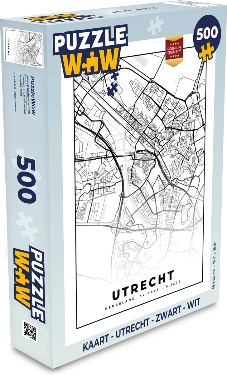 PuzzleWow Utrecht Legpuzzel 500 Stuks - Multicolor