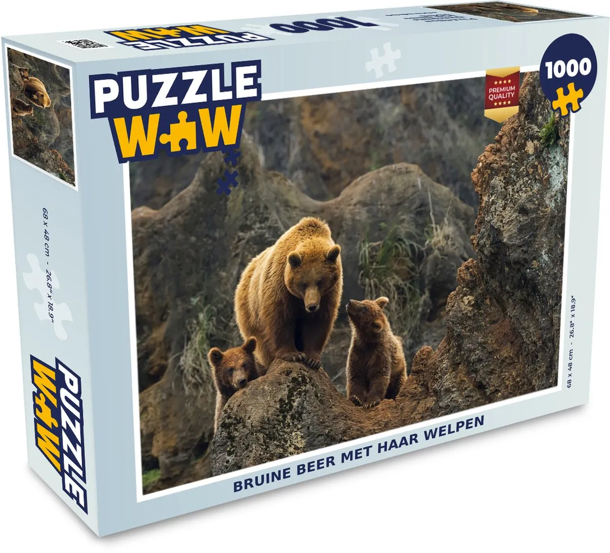 PuzzleWow Welp Legpuzzel 1000 Stuks - Multicolor
