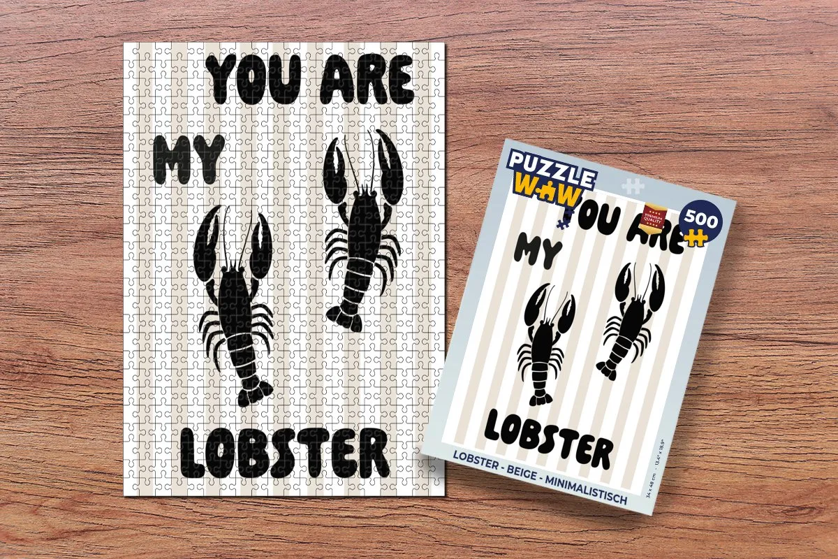 PuzzleWow Lobster Legpuzzel 500 Stuks - Beige