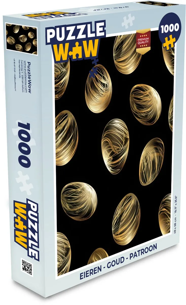 PuzzleWow Pasen Goud Legpuzzel 1000 Stuks
