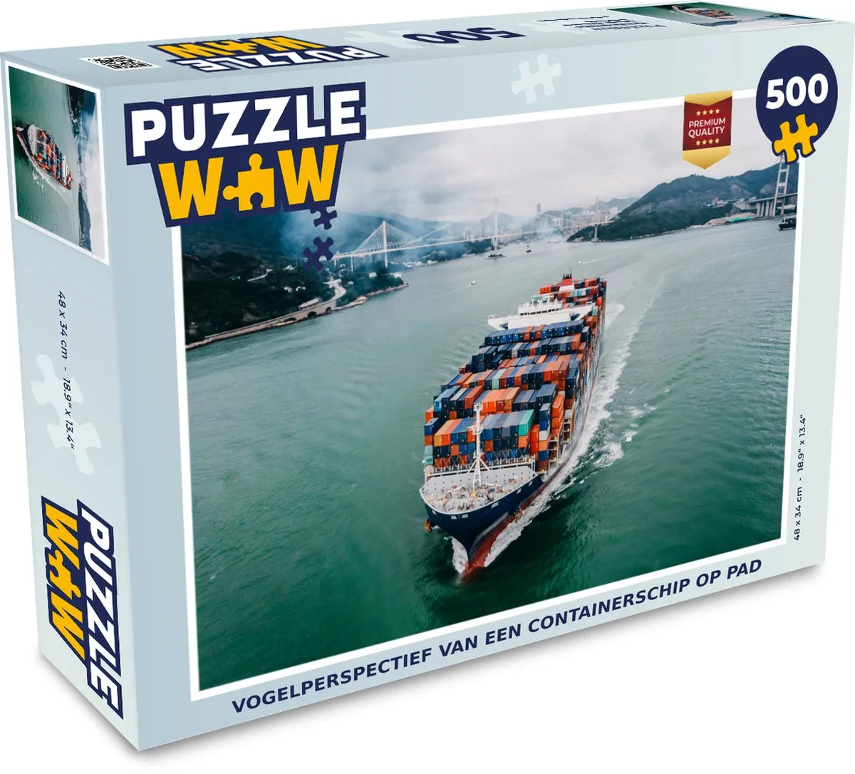 PuzzleWow Legpuzzel Containerschip 500 Stuks