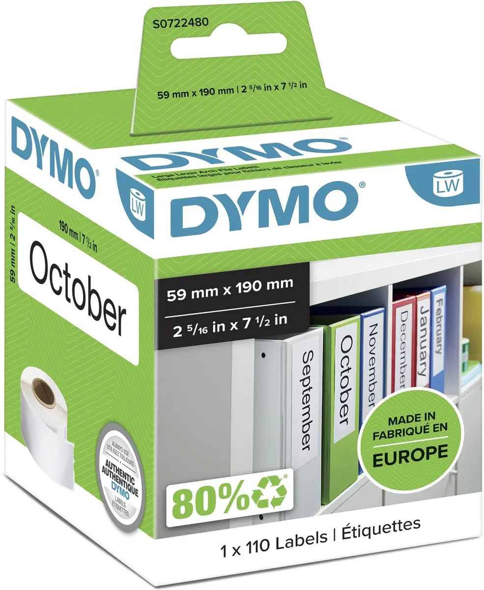 DYMO LabelWriter S0722480 Etiketten 59x190mm