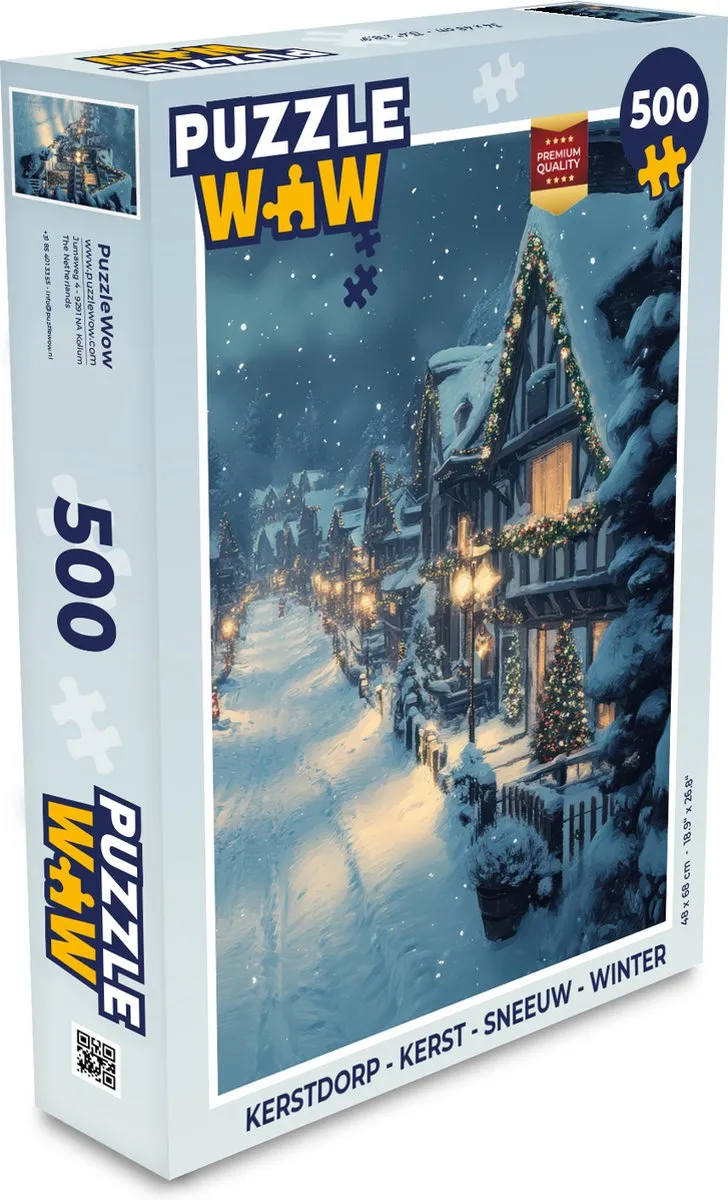 PuzzleWow Kerstdorp Legpuzzel 500 Stuks