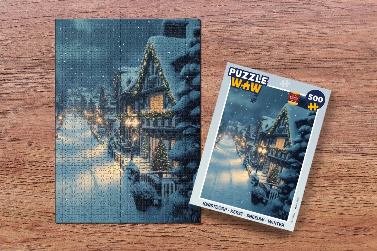 PuzzleWow Kerstdorp Legpuzzel 500 Stuks