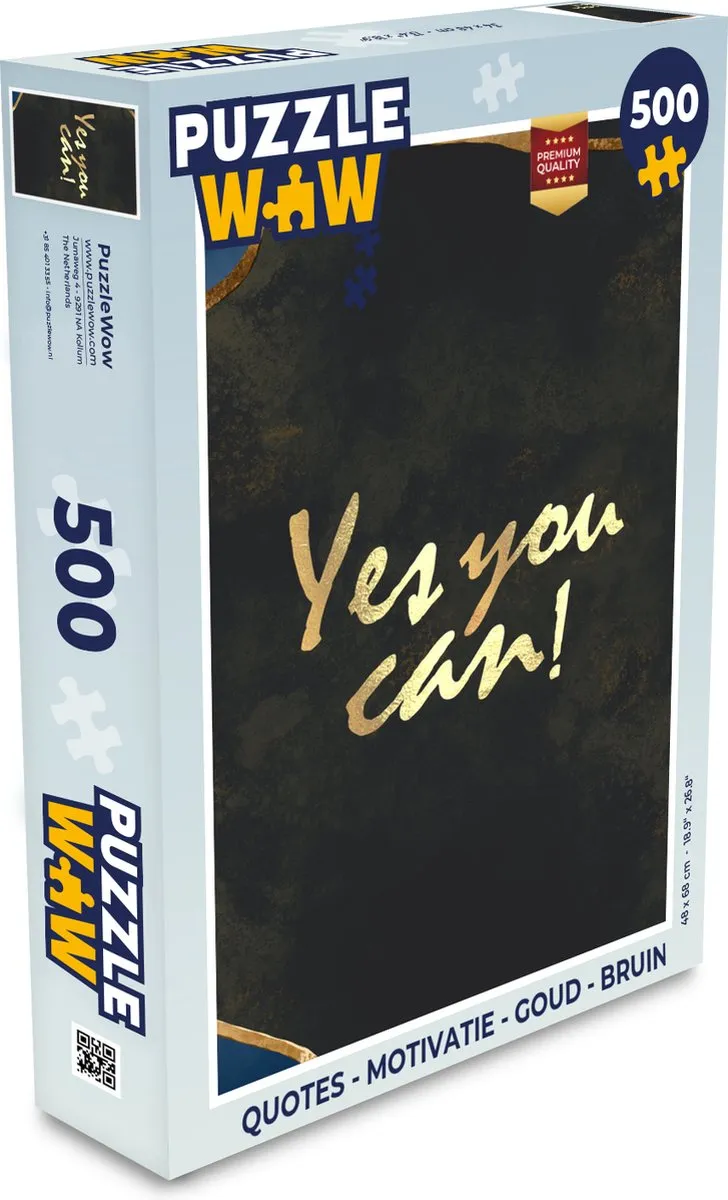 PuzzleWow Quotes Motivatie Legpuzzel 500 Stuks - Multicolor