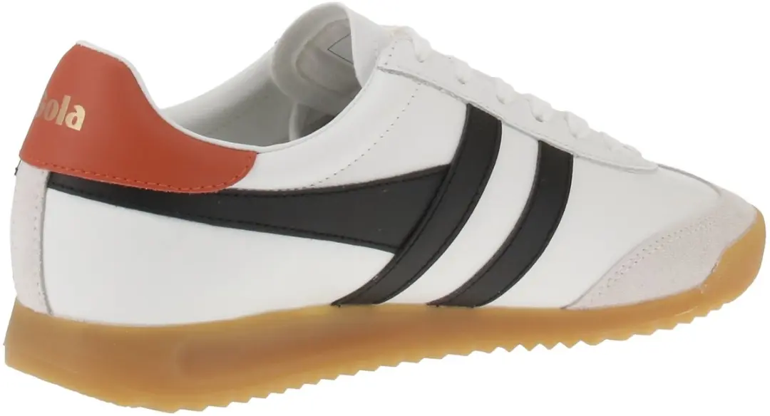 Gola Torpedo Leather Heren Sneaker - Wit/Zwart/Orange - afbeelding 2 van 6