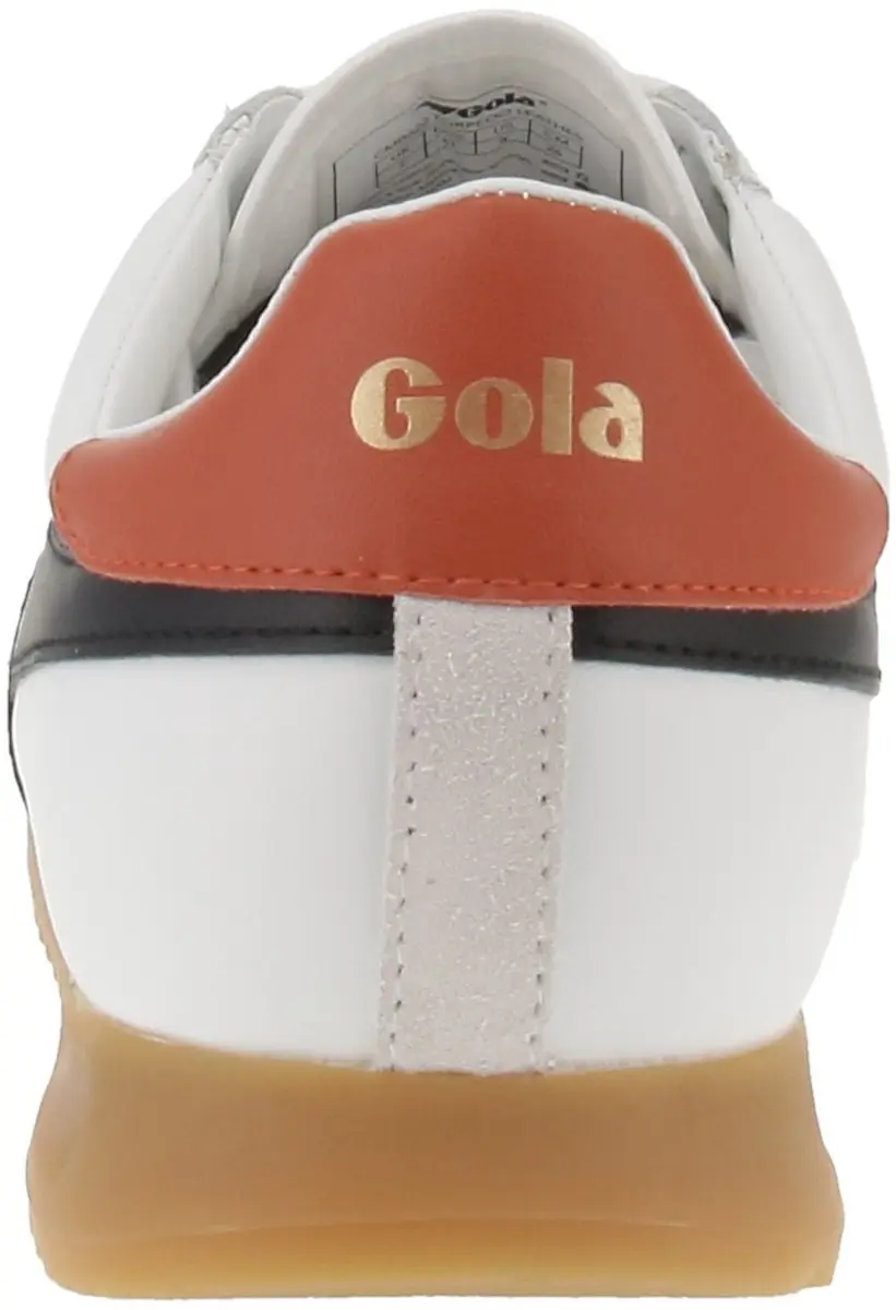 Gola Torpedo Leather Heren Sneaker - Wit/Zwart/Orange - afbeelding 4 van 6