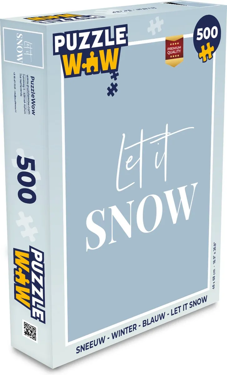 PuzzleWow Let it Snow Legpuzzel 500 Stuks
