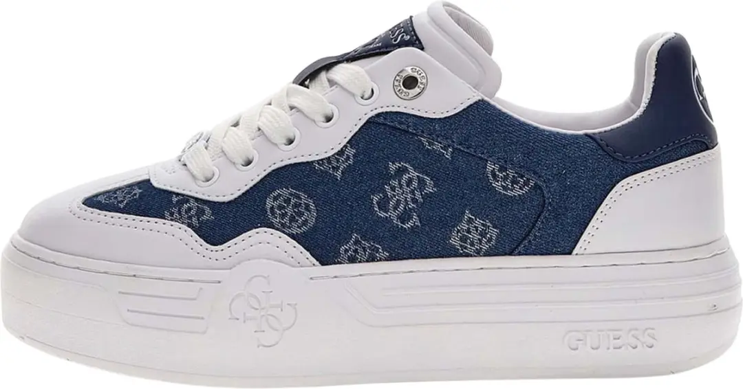Dames Sneakers Guess Swole2 Denim Blue Jeansblauw