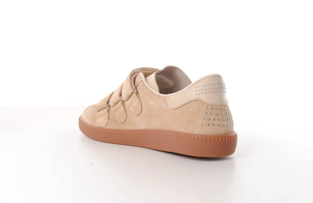 Bronx Bobbie Dames Sneaker - Beige Suède