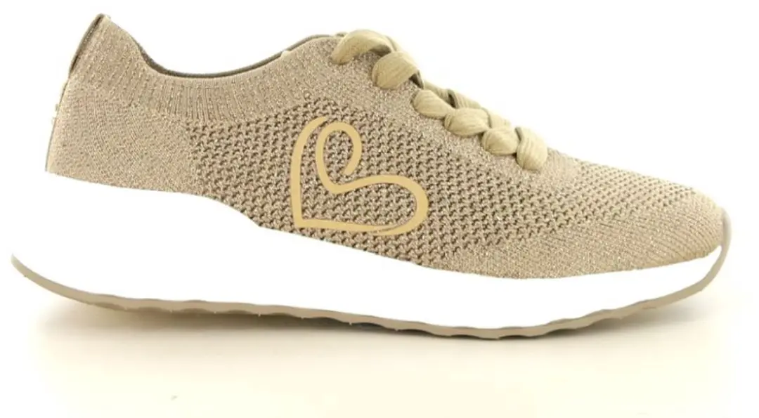 La Strada Sneaker Goud Knitted