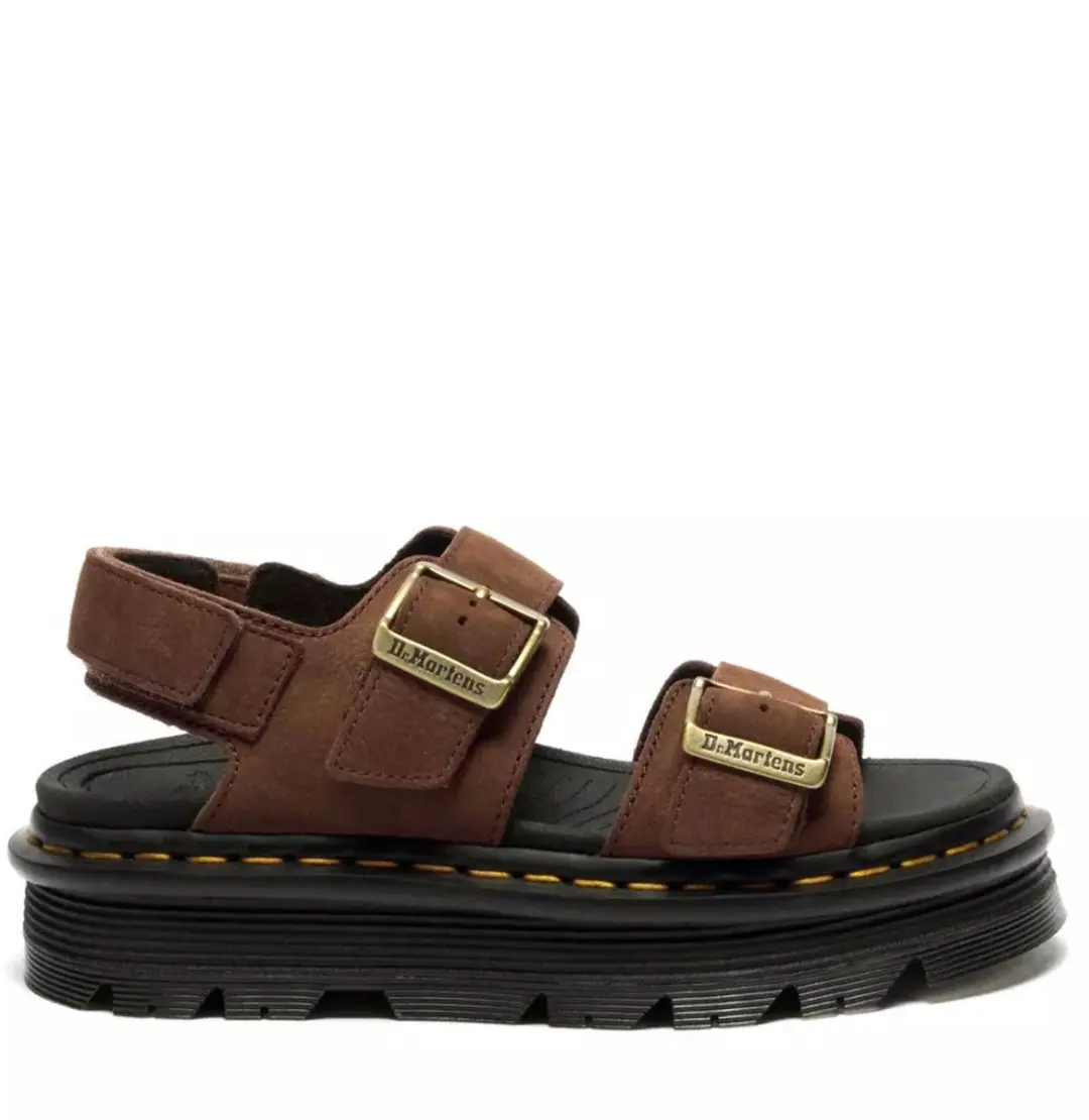 Dr. Martens Zebzag Plateau Sandalen - 38 - Sepia Bruin - afbeelding 4 van 6