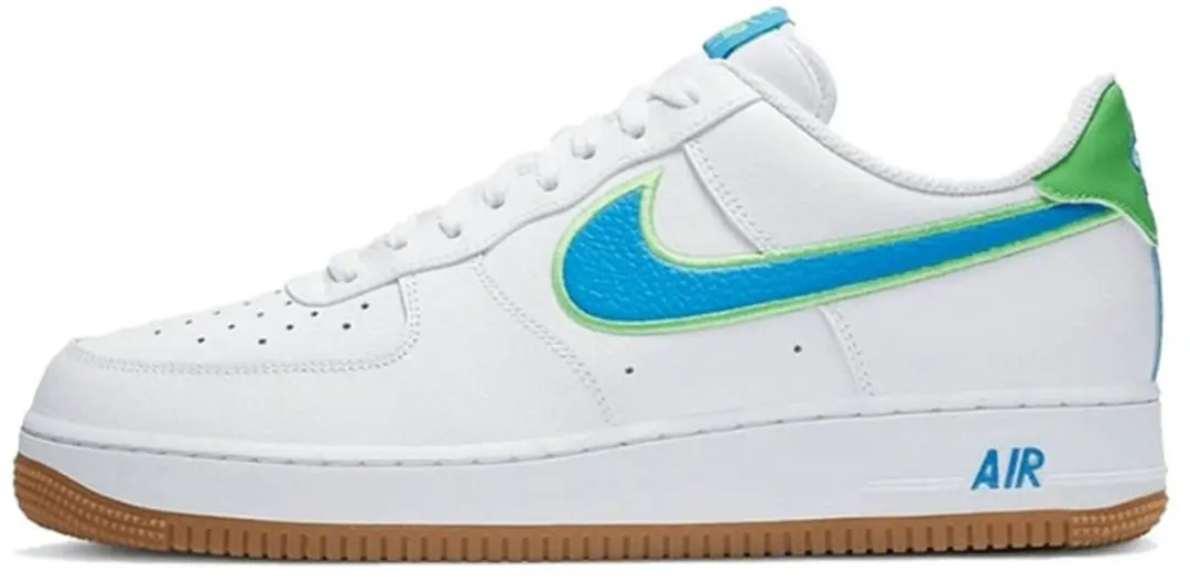 Nike Air Force 1 Low White Poison Green Photo Blue Gum