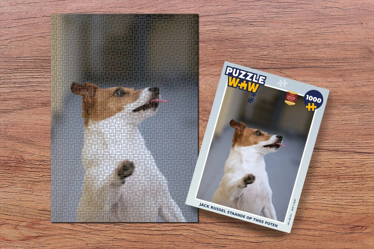 PuzzleWow Jack Russel Legpuzzel 1000 Stuks - Multicolor