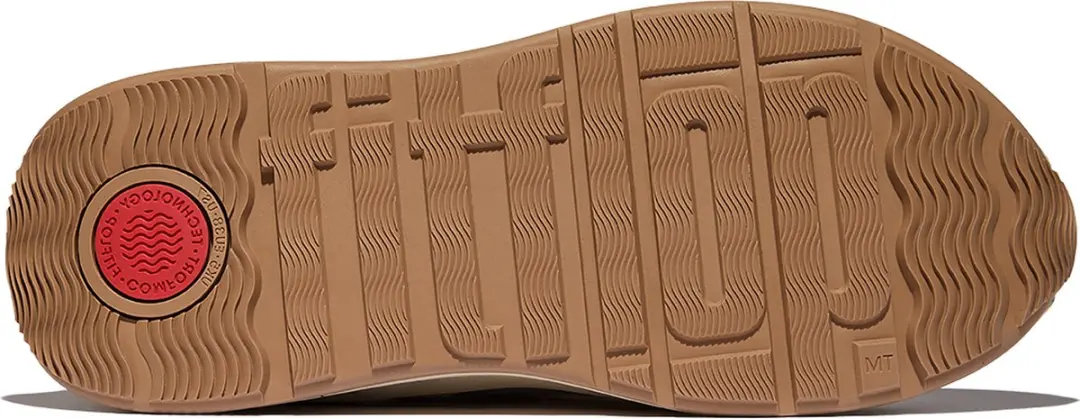 FitFlop F-Mode Suede/Knit Flatform Slip-On - Beige