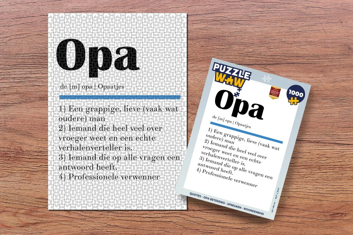 PuzzleWow Quotes Opa 1000 Stuks Multicolor