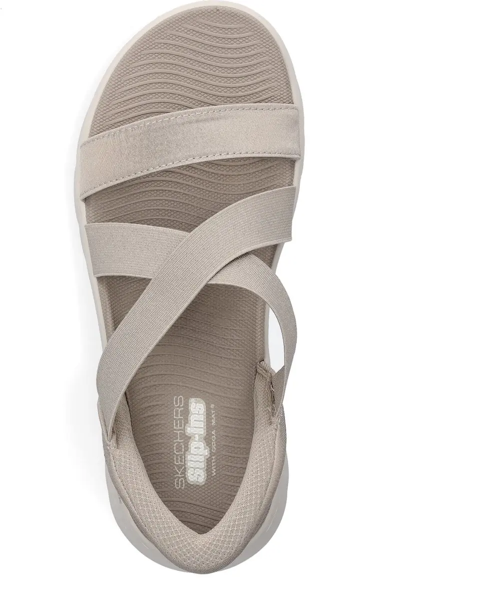 Skechers Go Walk Flex Glimmer Sandalen - Dames 39 - Grijs/Wit - afbeelding 6 van 6