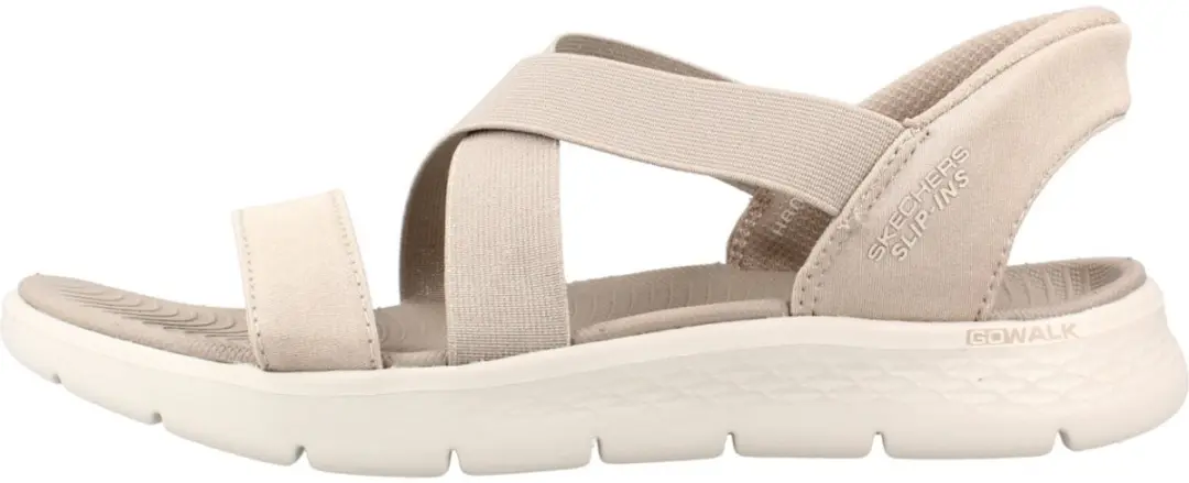 Skechers Go Walk Flex Glimmer Sandalen - Dames 39 - Grijs/Wit