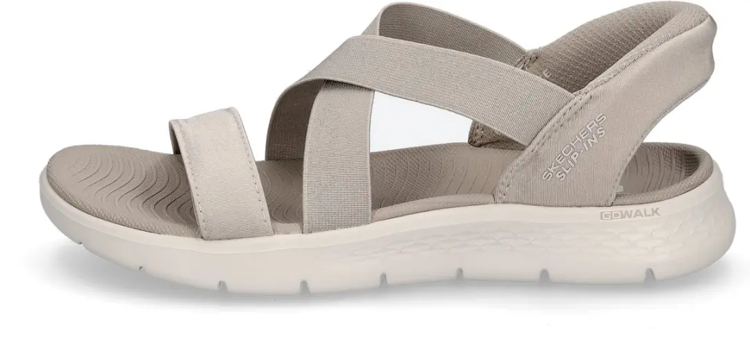 Skechers Go Walk Flex Glimmer Sandalen - Dames 39 - Grijs/Wit