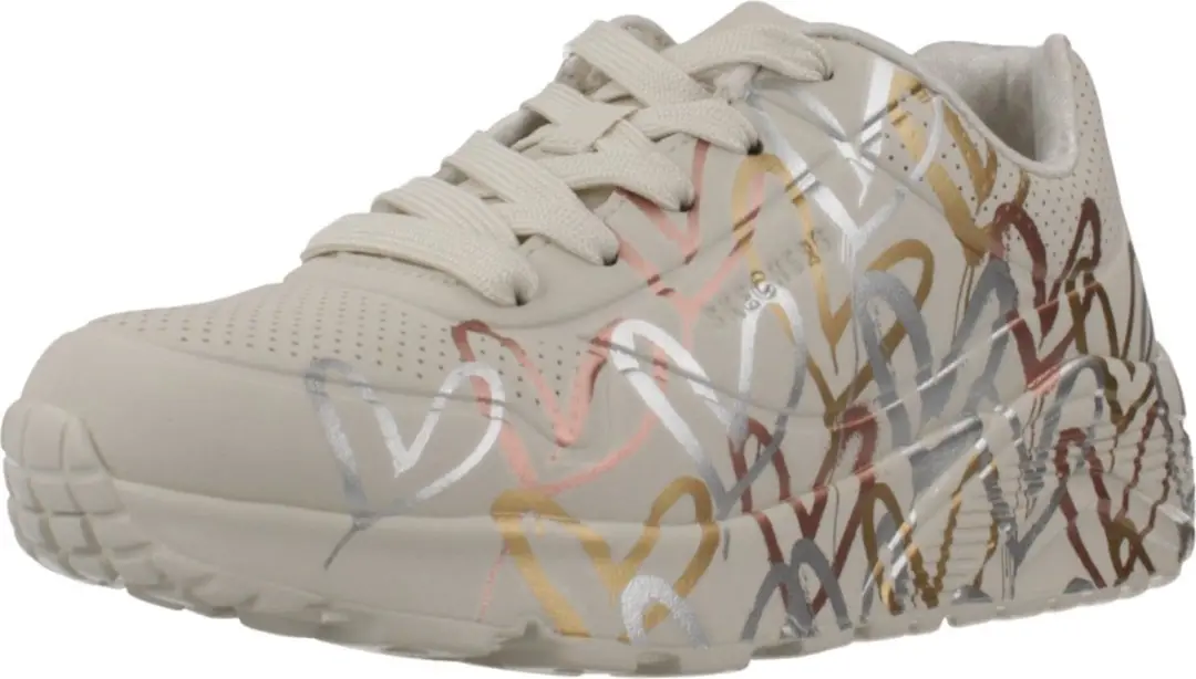 Skechers Uno Lite Metallic Love Meisjes Sneakers - 31 - afbeelding 3 van 6