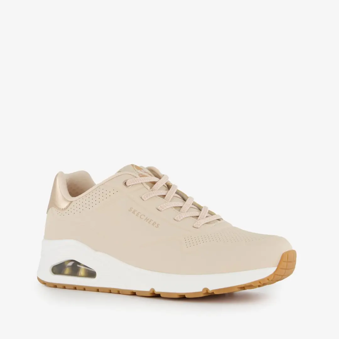Skechers Uno-Shimmer Away dames sneakers beige