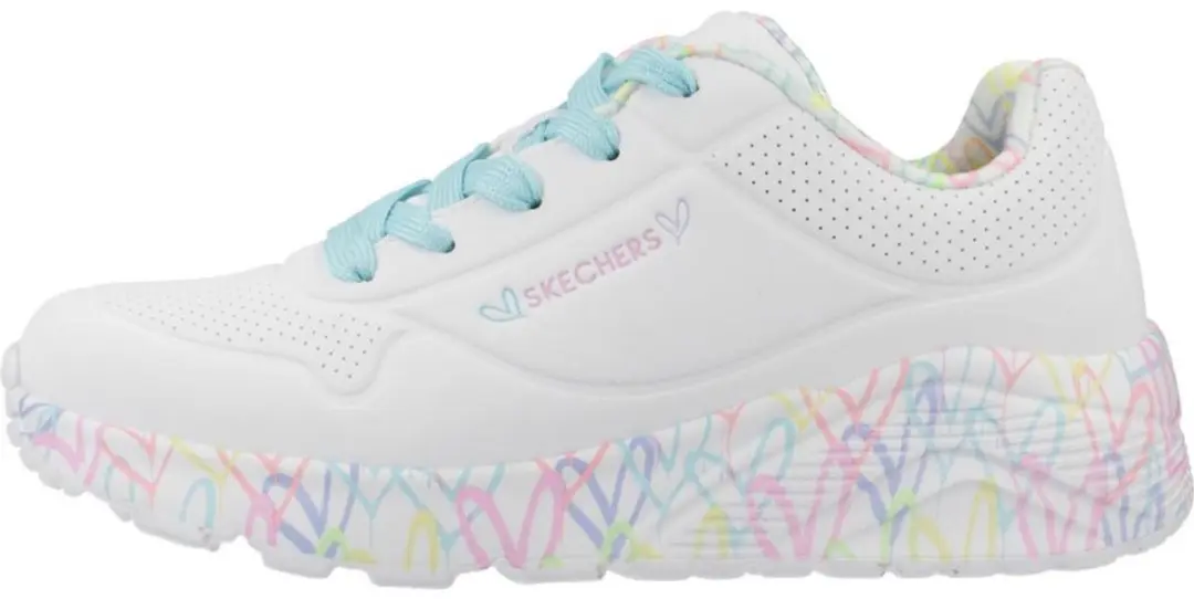 Skechers UNO LITE Meisjes Sneakers 29 - Wit - afbeelding 2 van 6