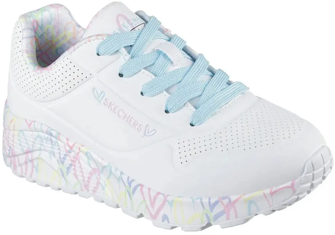 Skechers UNO LITE Meisjes Sneakers 29 - Wit - afbeelding 3 van 6