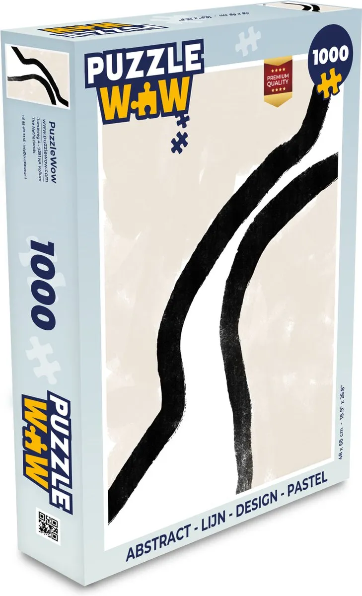 PuzzleWow Abstract Legpuzzel 1000 Stuks - Multicolor