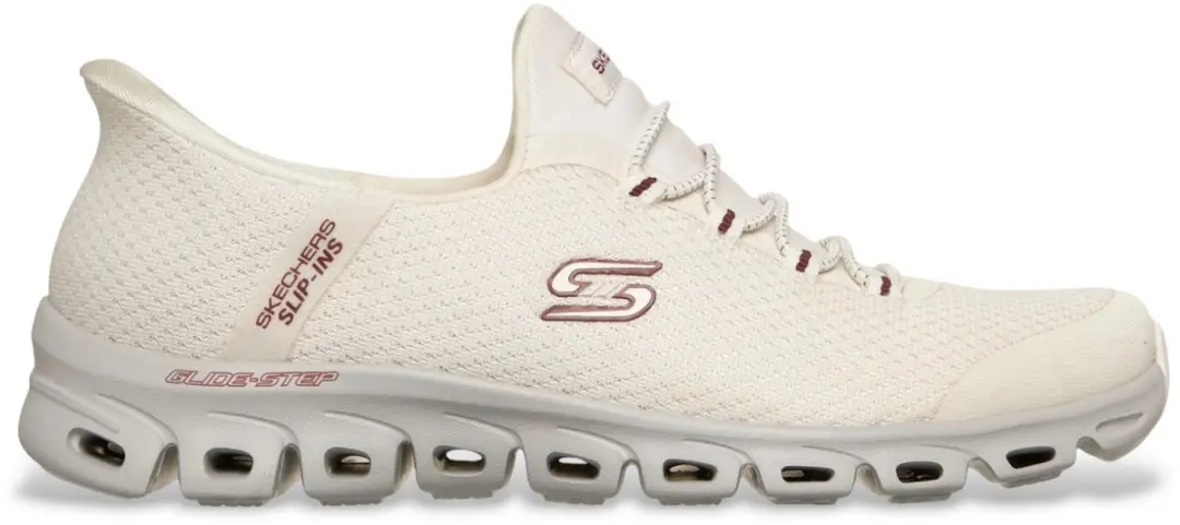 Skechers Slip-Ins Glide Step Vibey off-white pantoffels