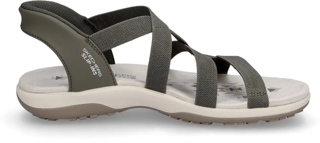 Skechers Reggae Slim Stretch Flex Dames Sandalen 39 - Olijf