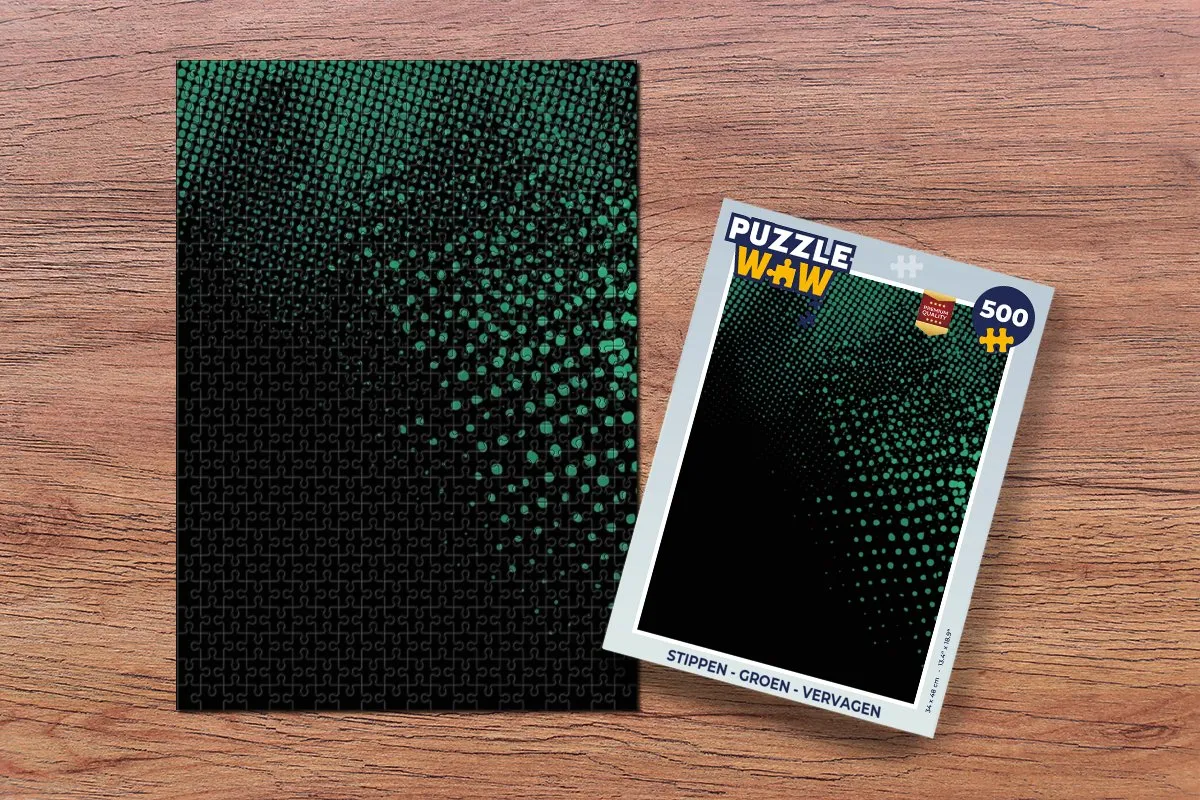 PuzzleWow Stippen Groen Legpuzzel 500 Stuks - MPN 8721374599434