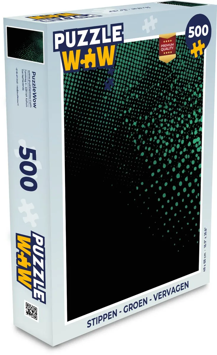 PuzzleWow Stippen Groen Legpuzzel 500 Stuks - MPN 8721374599434