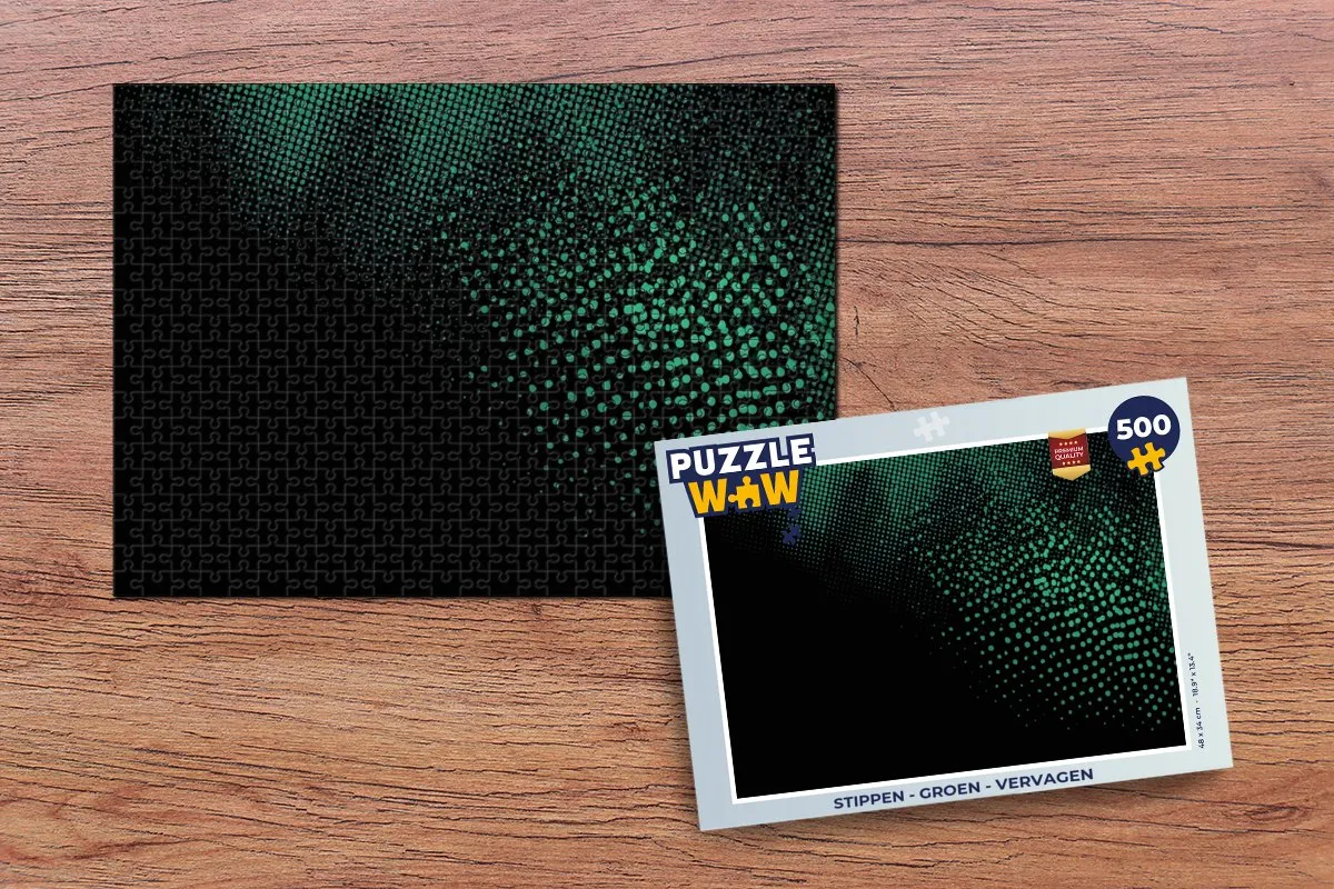 PuzzleWow Stippen Groen Legpuzzel 500 Stuks - MPN 8721374599434