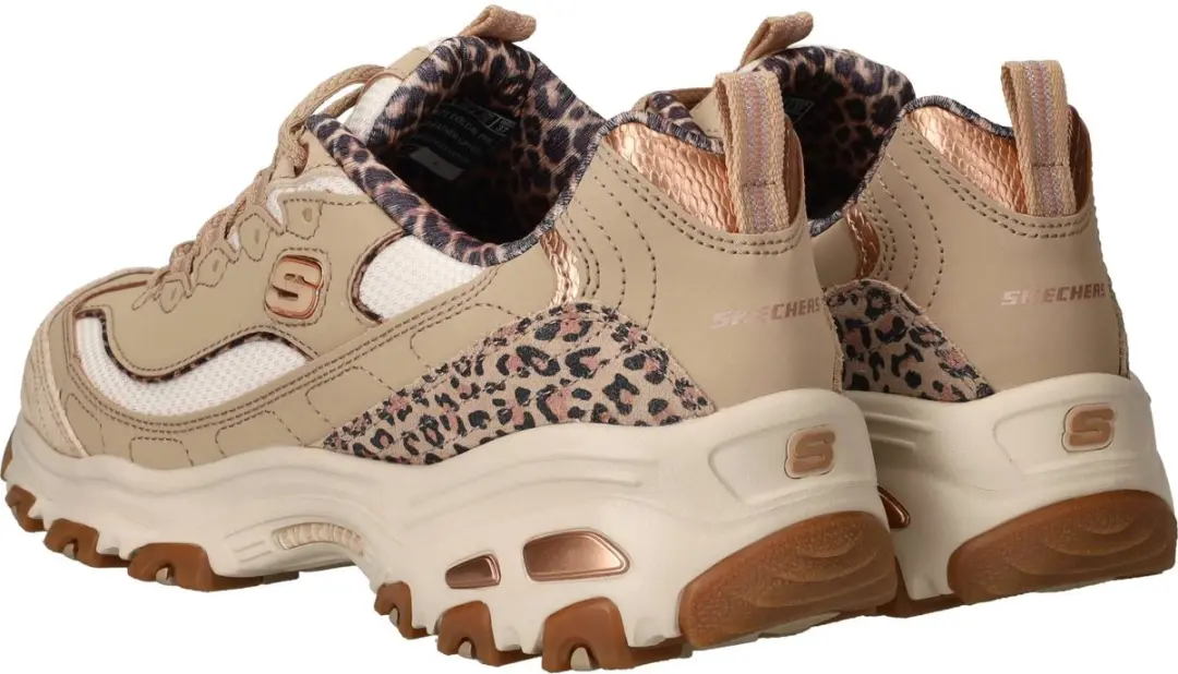 Skechers D'Lites Wild Charm Veterschoenen - Taupe/Multi - afbeelding 5 van 6