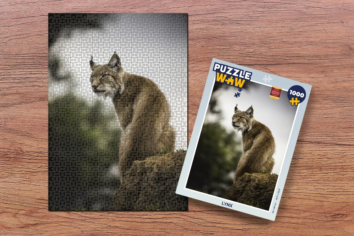 PuzzleWow Lynx Legpuzzel 1000 Stuks - Multicolor