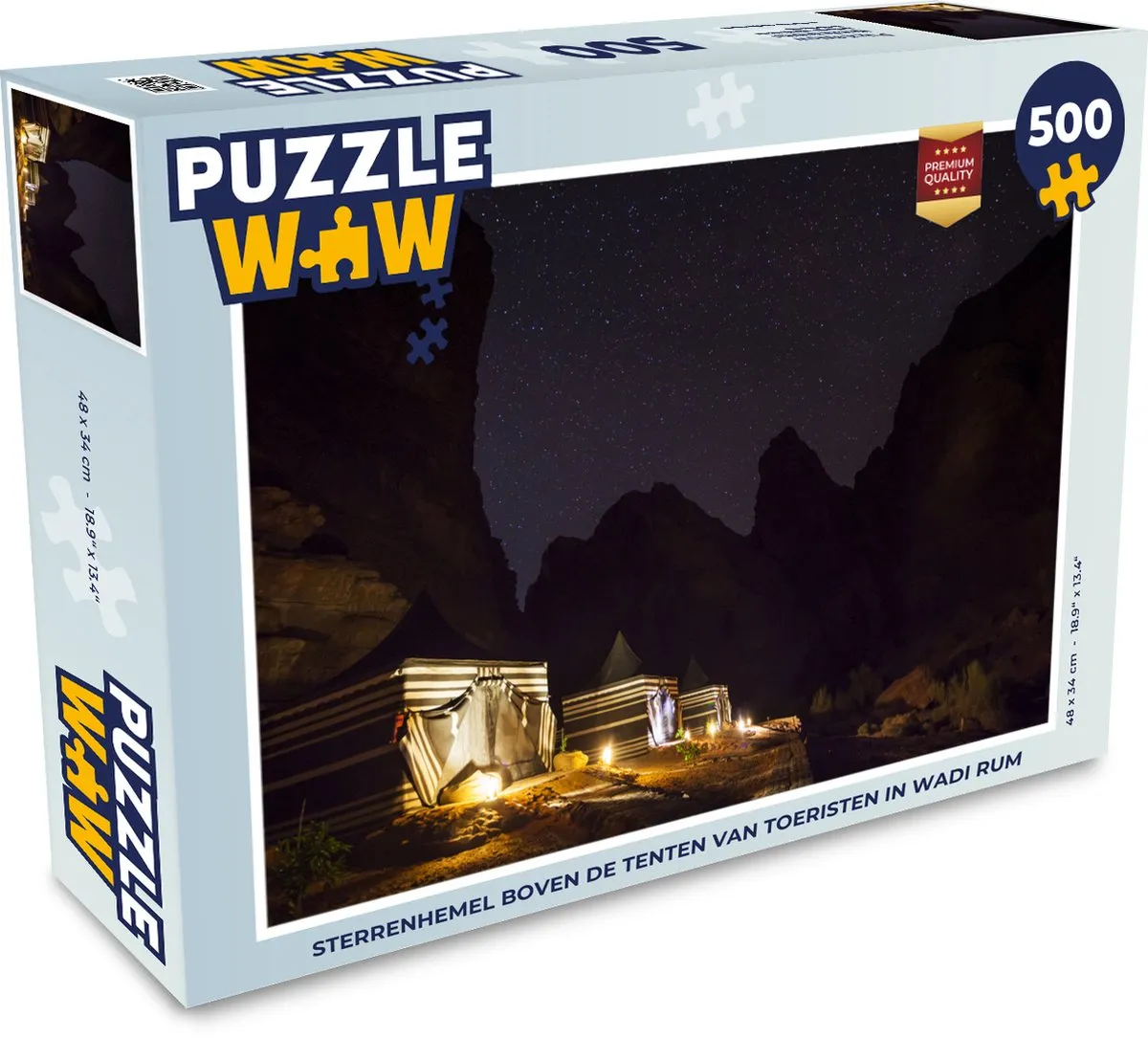 PuzzleWow Sterrenhemel Wadi Rum Legpuzzel 500 Stuks - Multicolor