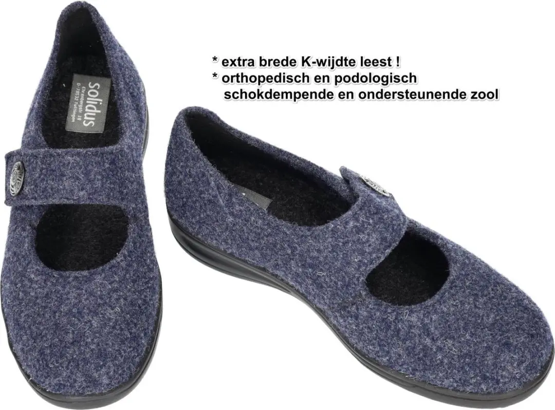 Solidus 29066 Kate Damespantoffels 39 - Blauw