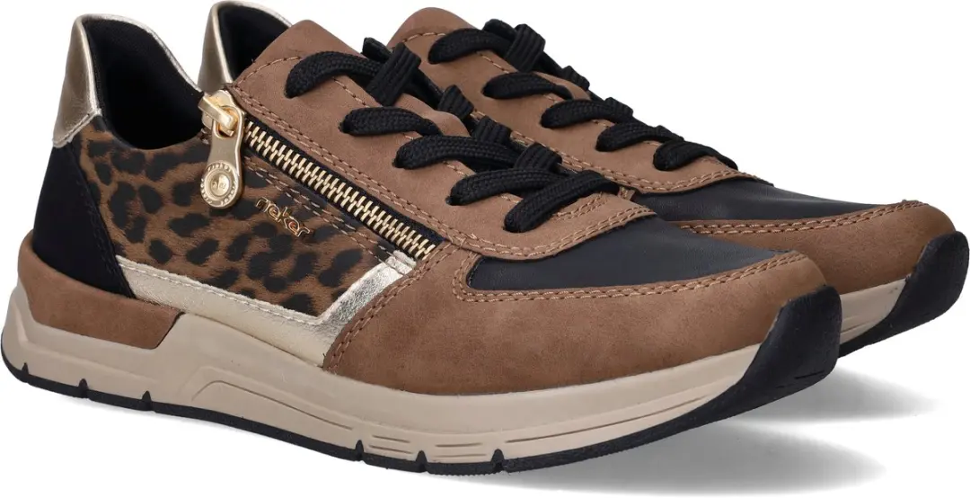 Rieker Dames Sneakers - Bruin - Maat 41