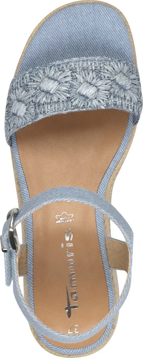 Tamaris Sandalen Touwzool Sandalen Touwzool - Licht blauw - Maat 41 - afbeelding 4 van 6