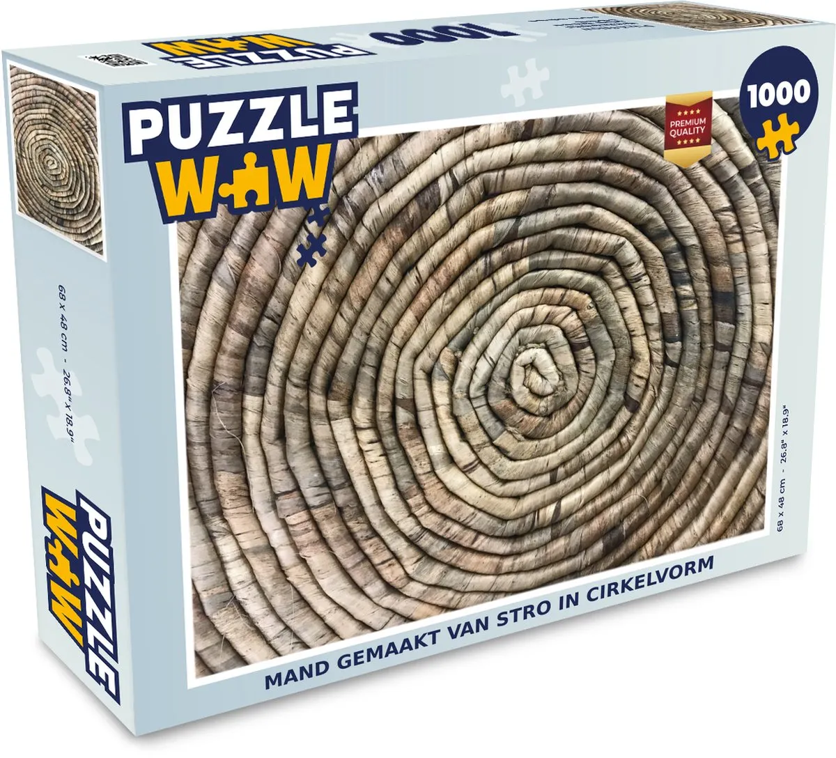 PuzzleWow Cirkel - Mand Legpuzzel 1000 Stuks - Multicolor