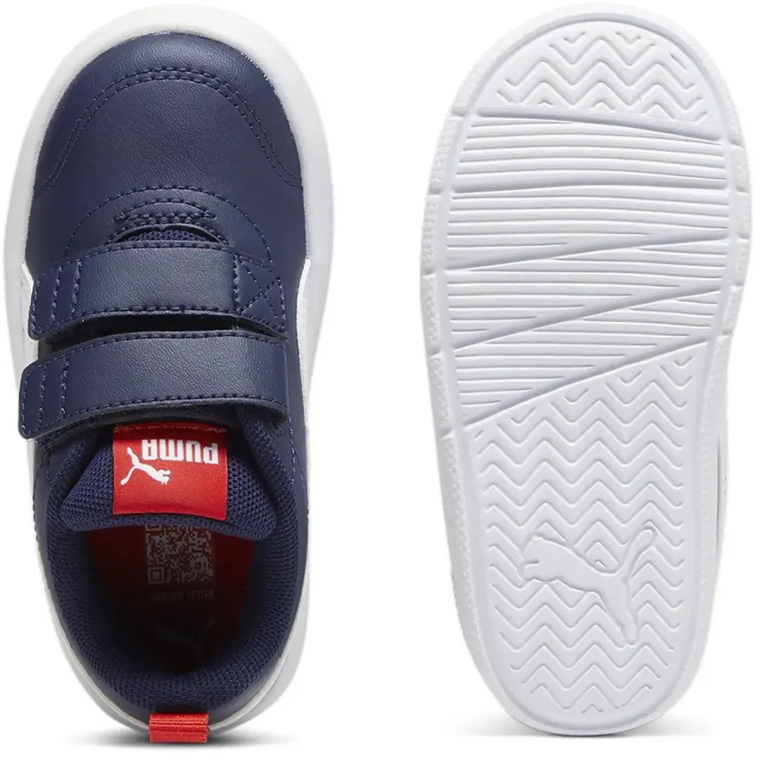 PUMA Mid Courtflex V3 V Inf Kinderschoenen 20 - Navy/White/Red - afbeelding 3 van 6